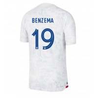 Echipament fotbal Franţa Karim Benzema #19 Tricou Deplasare Mondial 2022 maneca scurta